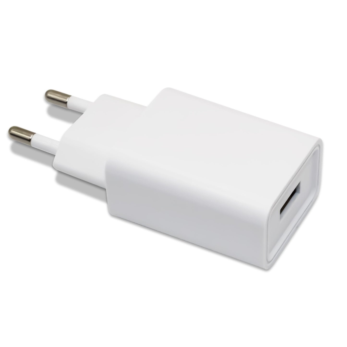 Incarcator Retea Fast Charge pentru Telefon, Klevo, Capat de Incarcare pentru Gadgeturi 5V2A, Port USB-B, Adaptor pentru Telefon Standard UE, Alb
