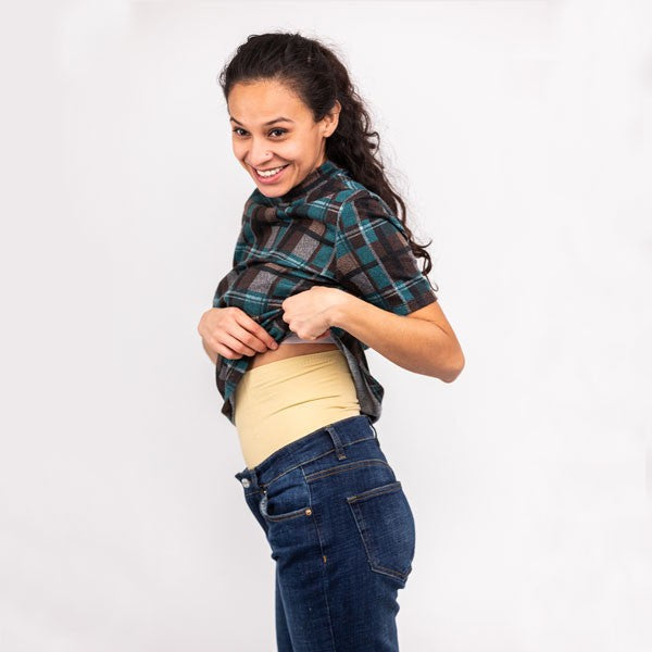 Lenjerie Modelatoare Postpartum, Klevo, cu Talie Inalta, Control al Burții, Compresie Mare, Insertii din Silicon pentru Sustinere, Nude, M/L