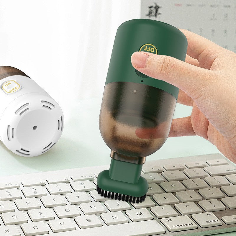 Aspirator Portabil pentru Automobil, Klevo, Aspirator mic fara Fir, pentru Casa si Masina, incarcare USB, 2 in 1, 16.3x6 cm, Verde