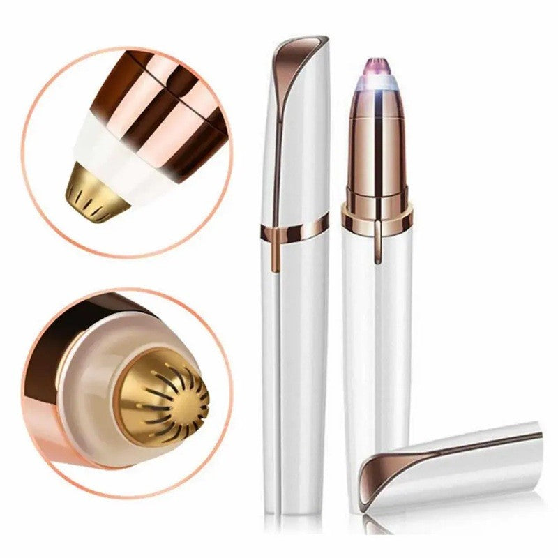 Trimmer Facial, Klevo, pentru Sprancene, Incarcare USB, 1.5 x 13 cm, din ABS, Alb
