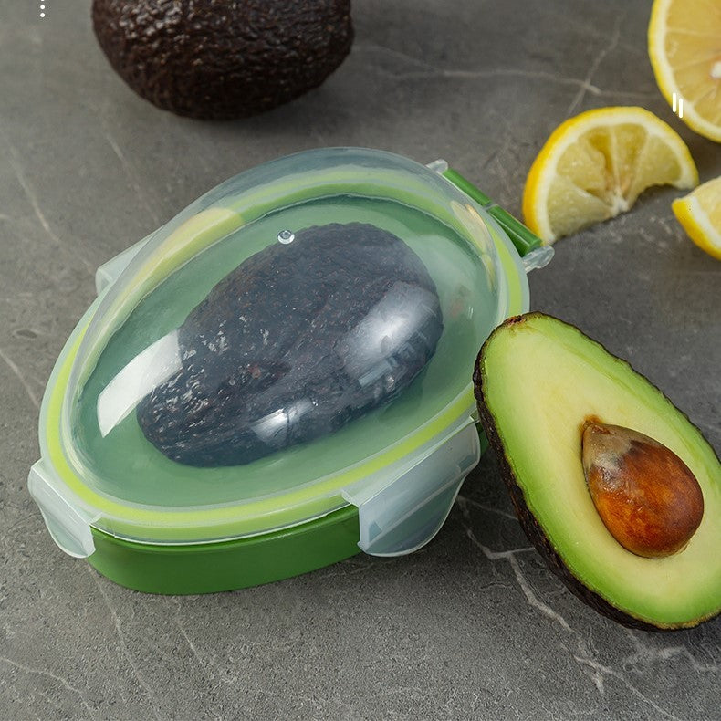 Recipient de Depozitare Avocado, Klevo, Etans, pentru Frigider, din Plastic, Mentinere Proaspata, 15.3x11x8 cm, Verde