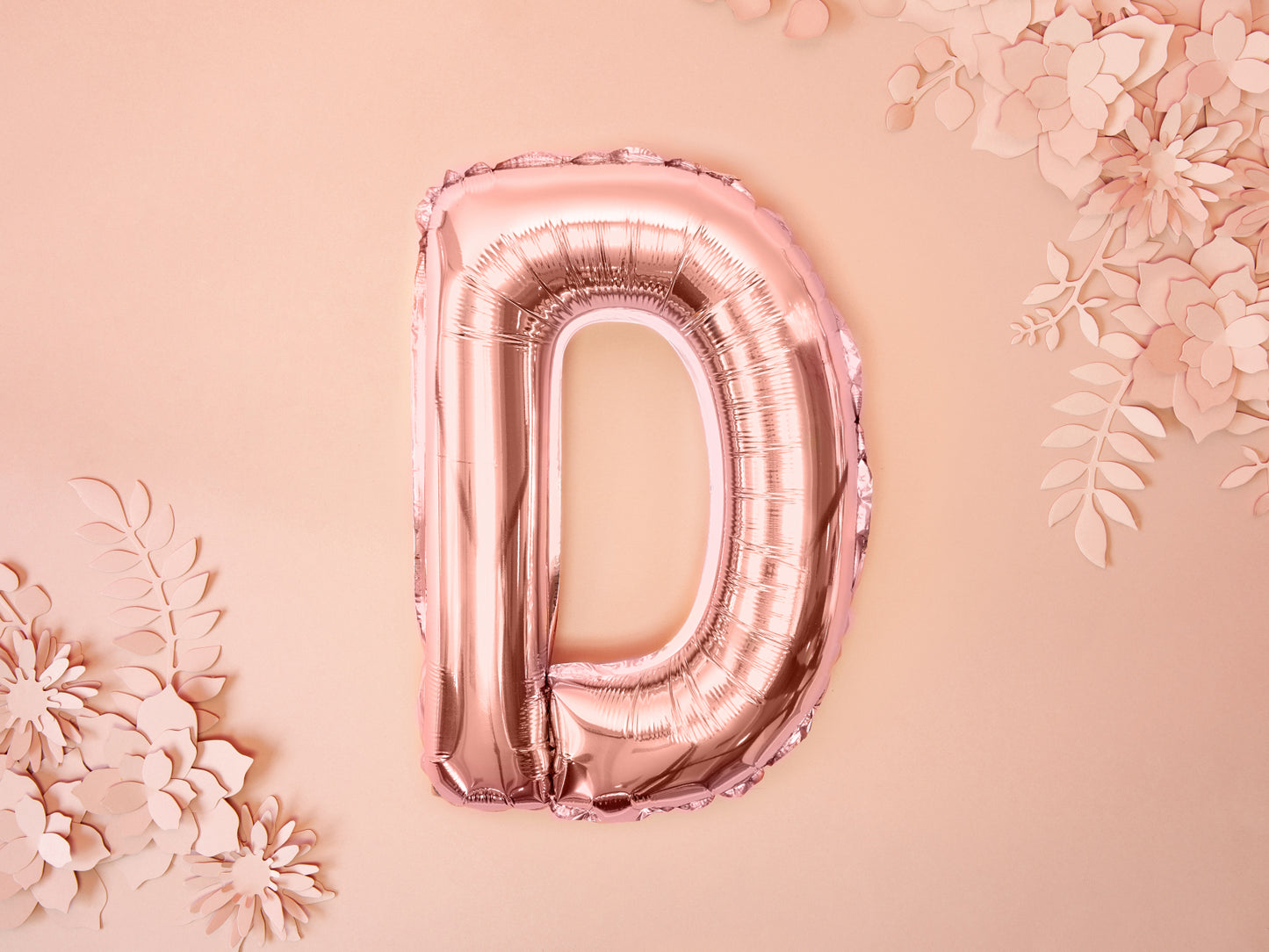 Balon folie Litera ''D'', 35cm, rose gold (1 buc.)