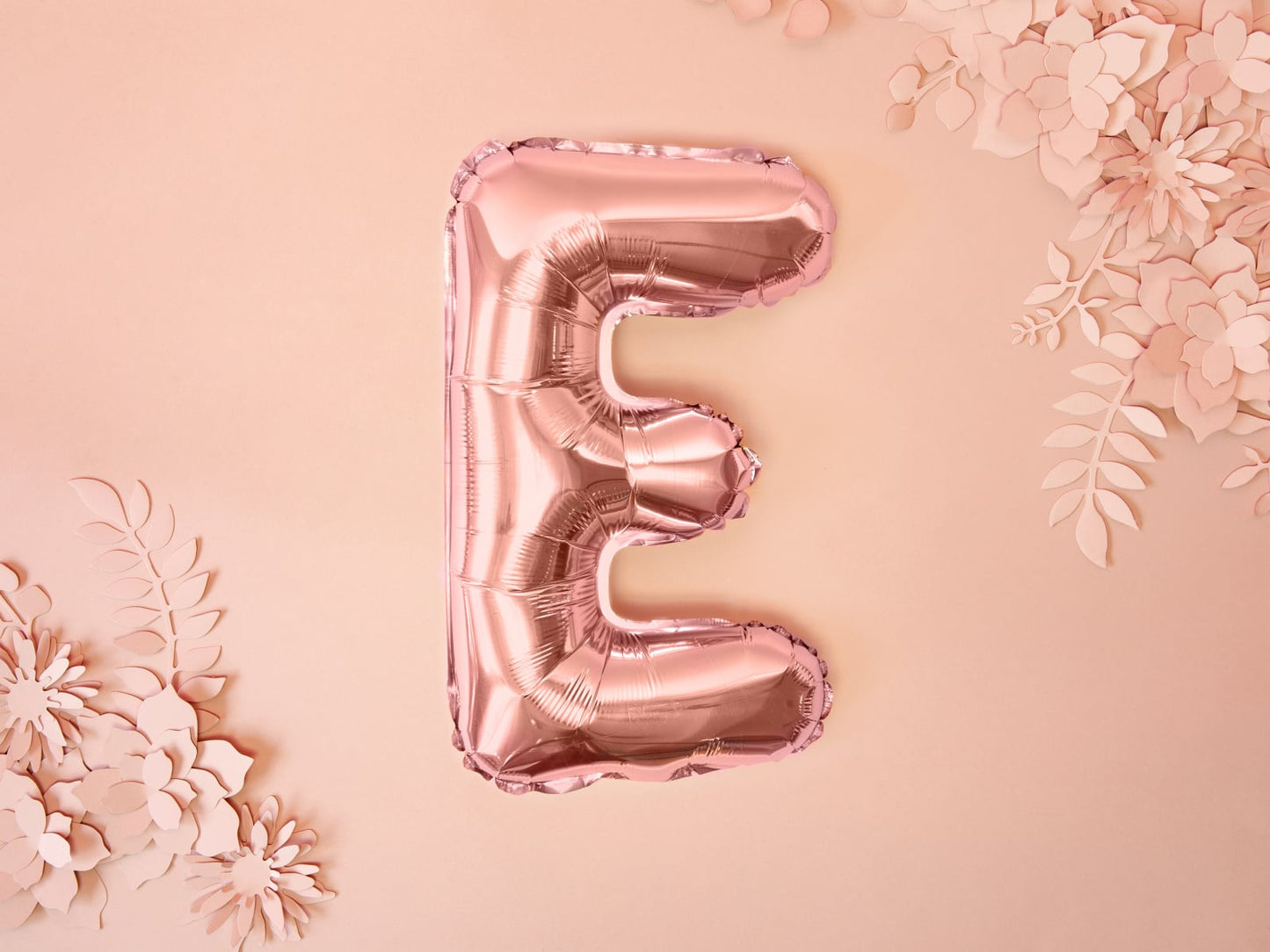 Balon folie Litera ''E'', 35cm, rose gold (1 buc.)