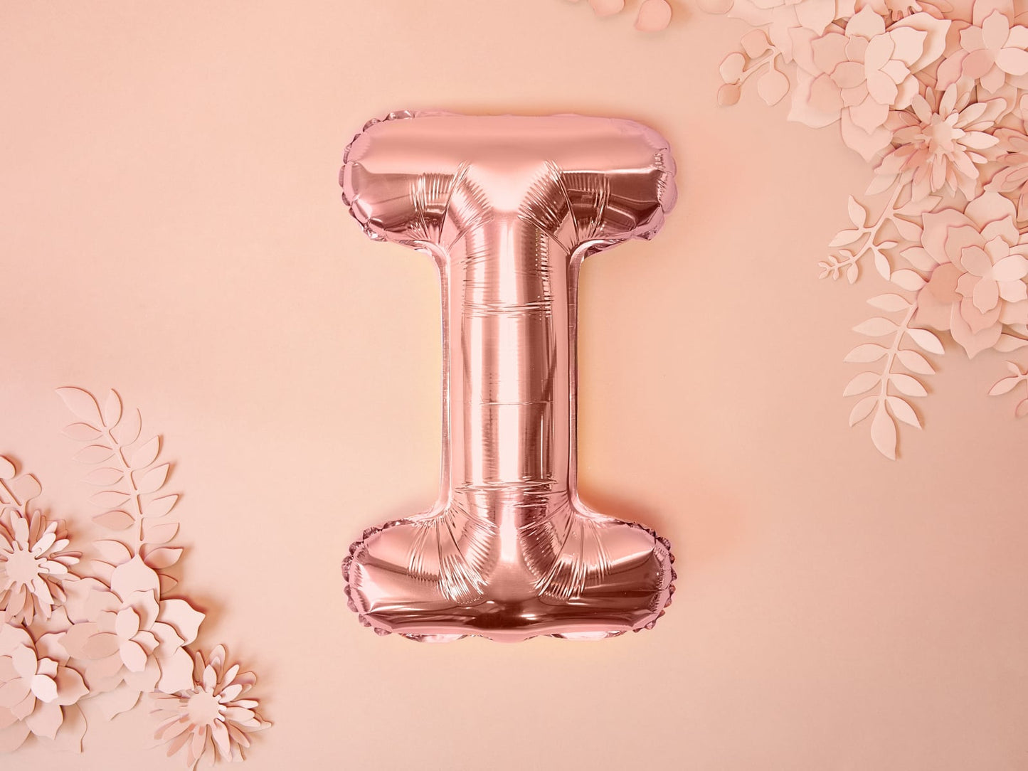 Balon folie Litera ''I'', 35cm, rose gold (1 buc.)