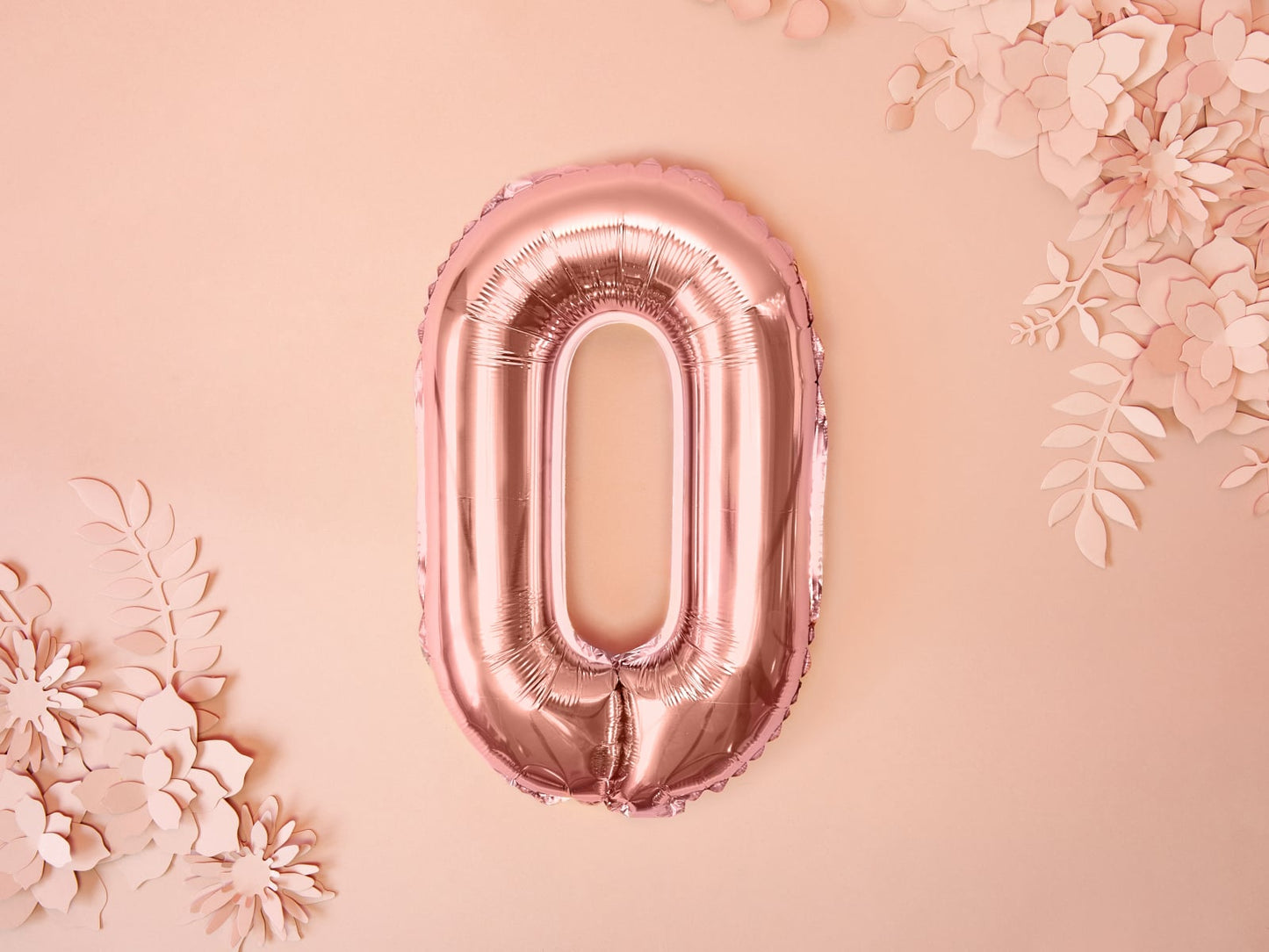 Balon folie Litera ''O'', 35cm, rose gold (1 buc.)