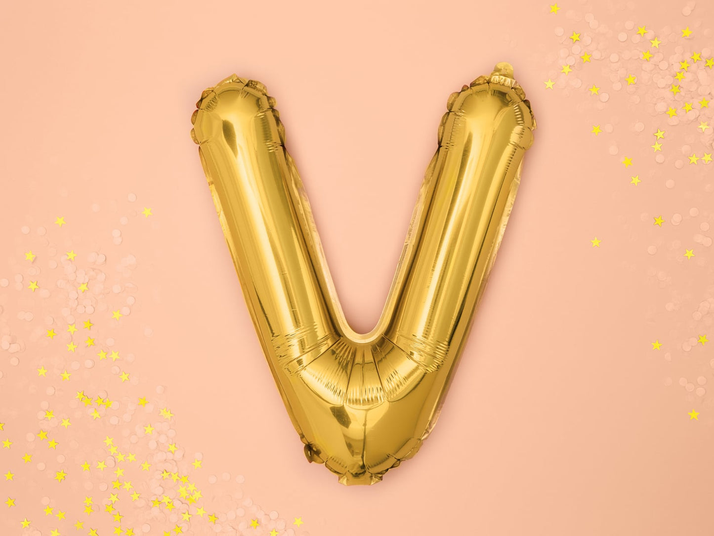 Balon folie Litera ''V'', 35cm, auriu (1 buc.)