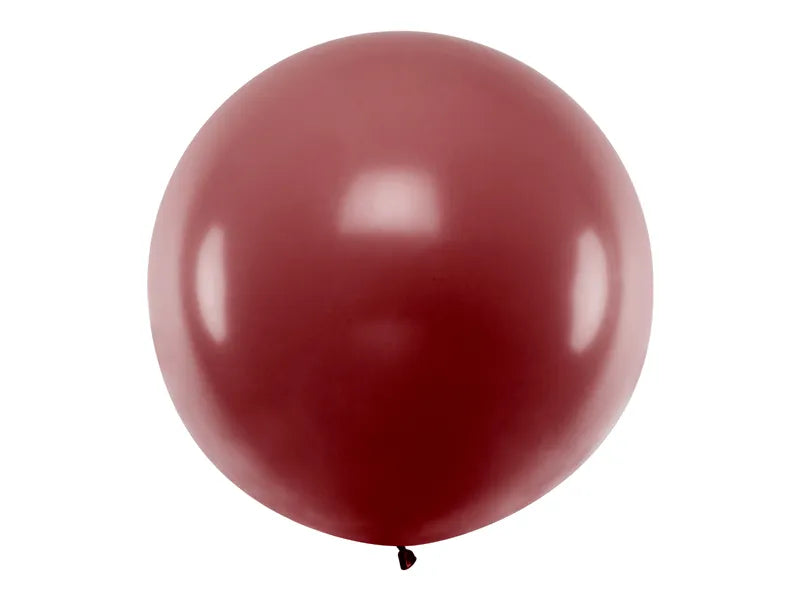 Balon rotund 1m, culoare vișinie pastel