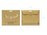 Banner Just Married, Auriu Roz, 20x77cm