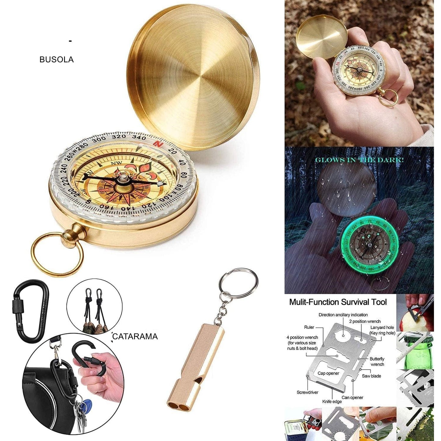Kit supravietuire multifuncional Klevo, 40 de Instrumente Profesionale, Echipament de prim-ajutor, Drumetie, Camping
