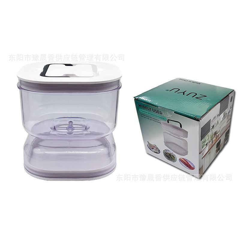 Borcan pentru Muraturi, Klevo, cu Separator pentru Lichide, Ermetic, Termorezistent, Tip Clepsidra, 1400 ml, ABS, Alb, 13.5x9.5 cm