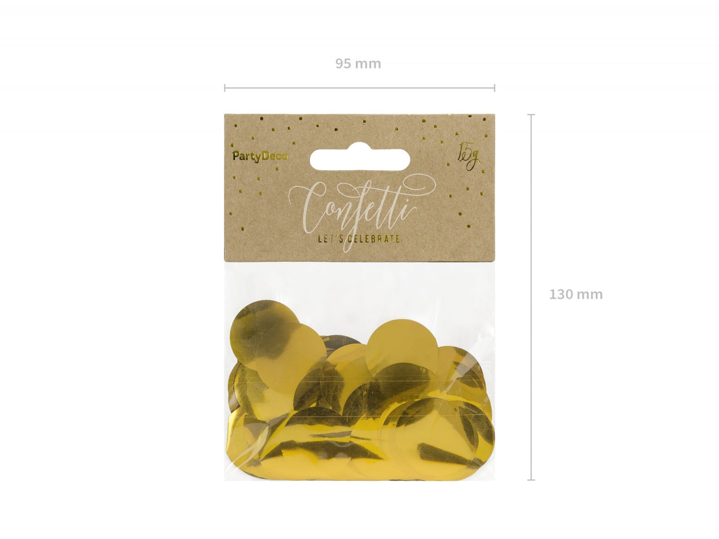 Cercuri de confetti, auriu, 15g