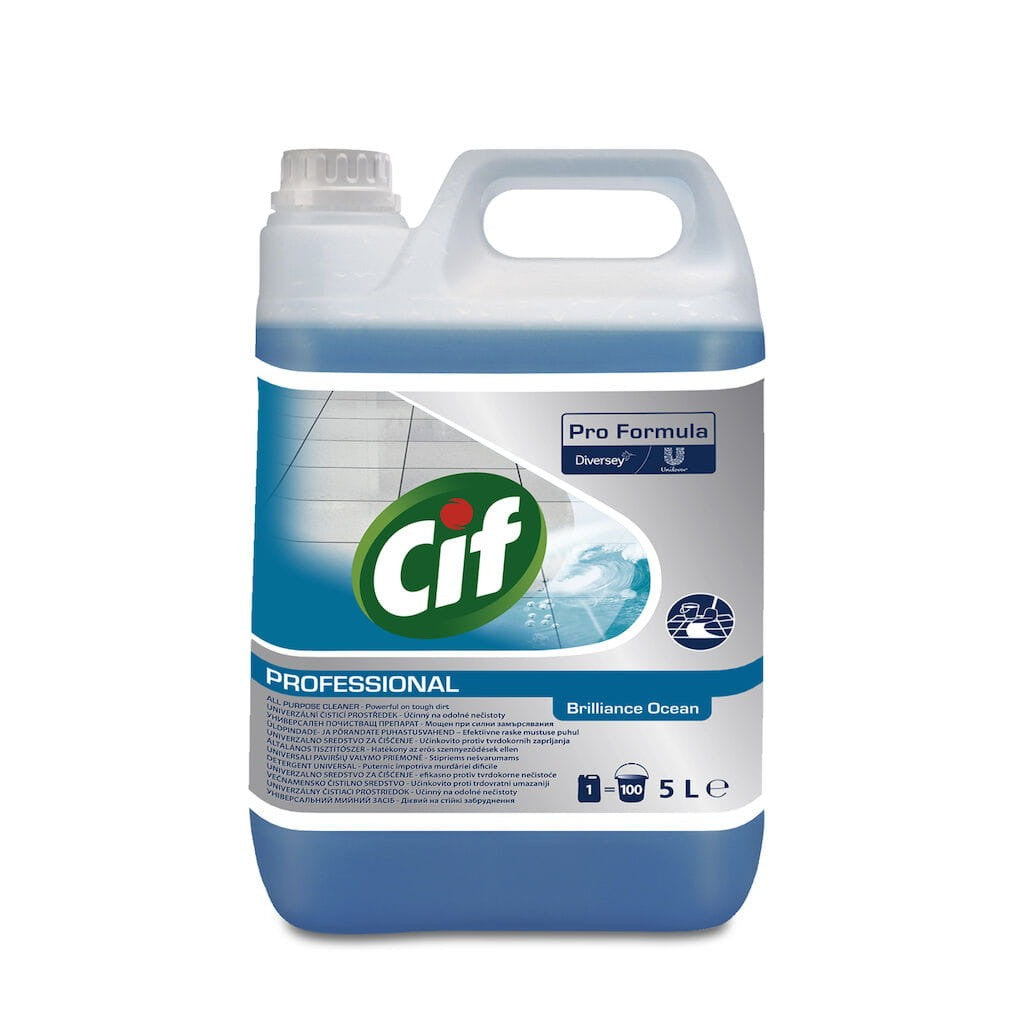 Pachet CIF Professional Brilliance Ocean – Detergent Universal pentru Suprafete 2×5 L