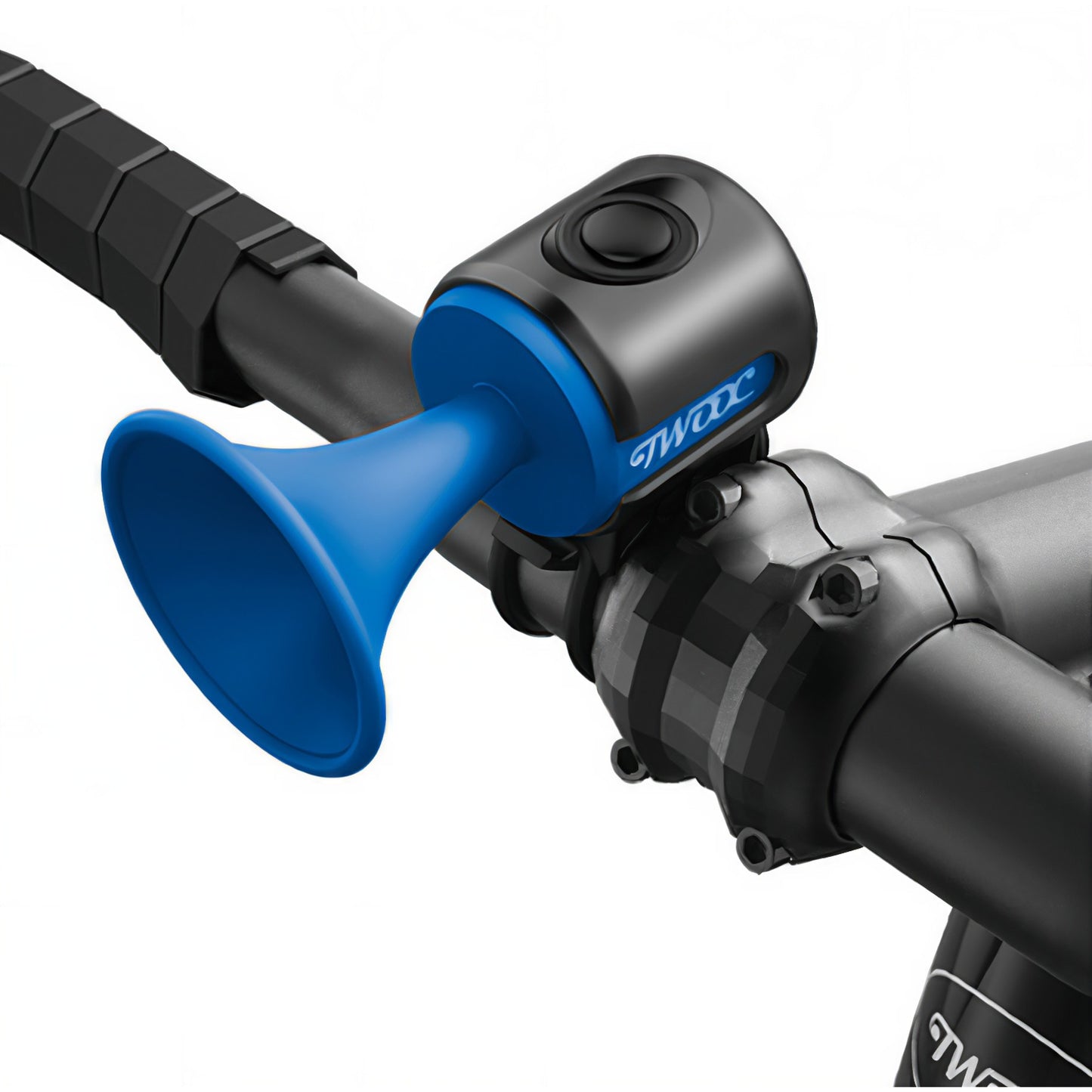 Claxon electric pentru bicicleta, Klevo, rezistent la apa, 120 dB, albastru