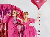 Cortină de petrecere, roșie, 90 x 250 cm