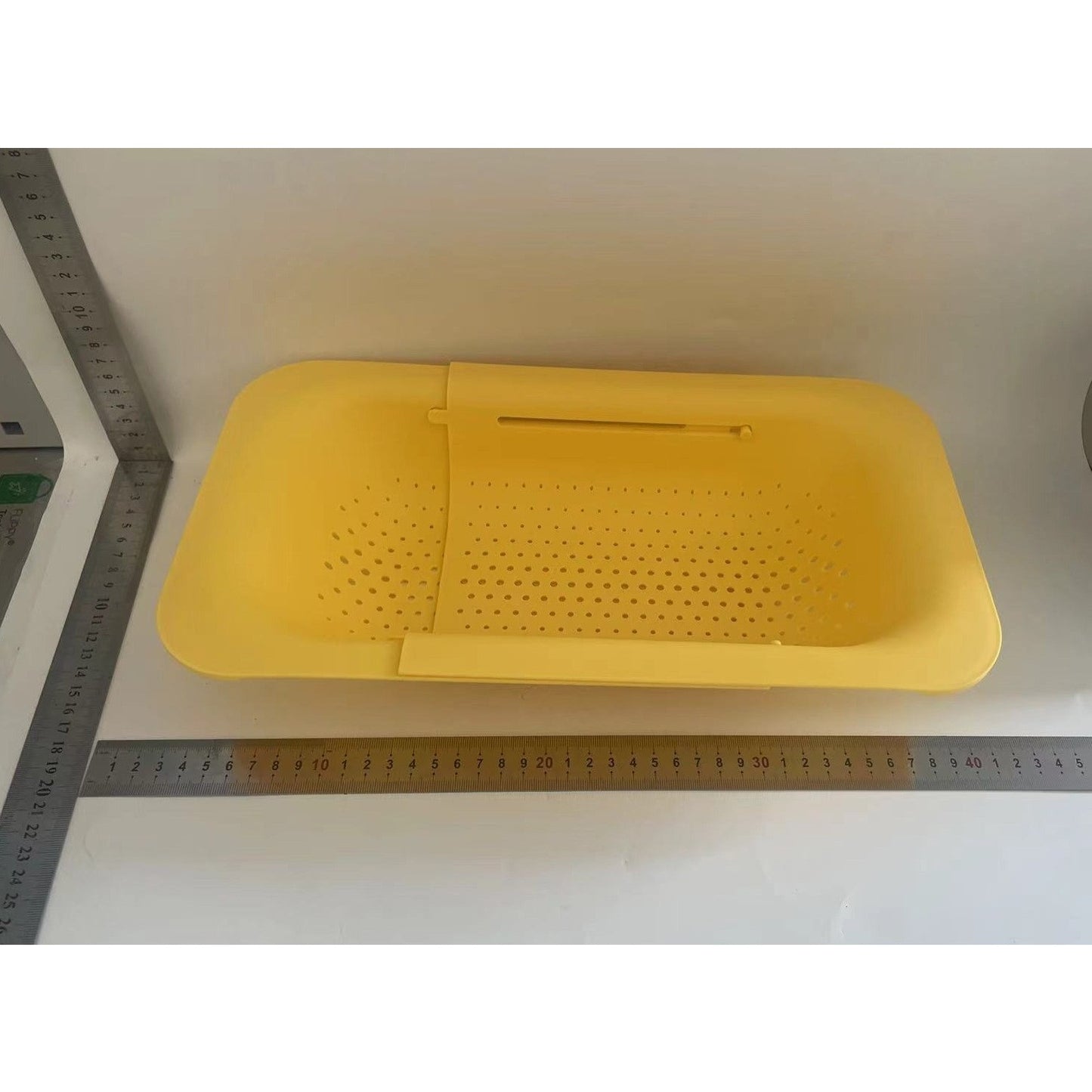 Cos pentru Scurgere Chiuveta de Bucatarie, Klevo, Plastic, Telescopic, 36x20x5 cm, Galben