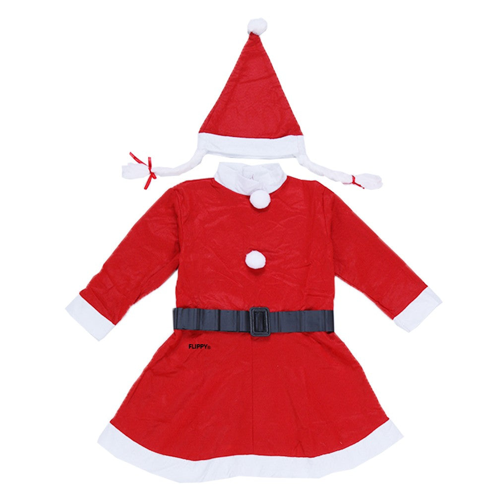 Costum Craciunita Klevo® Fata, 4-6 ani, 3 piese, Polar