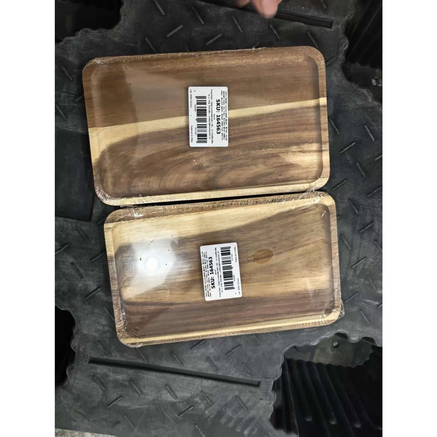 Tava din Lemn, Klevo, Dreptunghiulara, pentru Alimente sau Decor, 25 x 15 x 1.5 cm, Natur