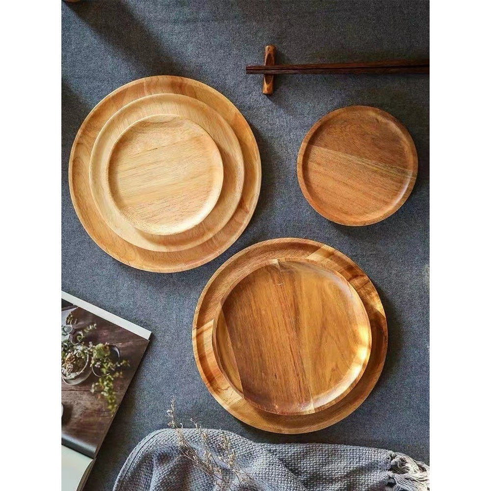 Farfurie din Lemn, Klevo, Rotunda, pentru Alimente sau Decor, 25 x 1.5 cm, Natur