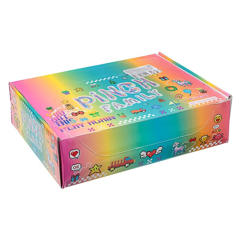 Cutie de Ambalare pentru Set 12 Jucarii Antistres Squishy, Klevo, din Carton, 14 x 14 x 14 cm, Multicolor
