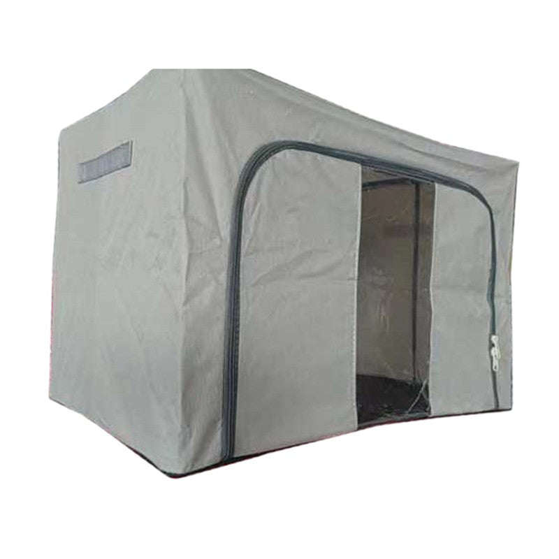 Cutie de depozitare Pliabila, Klevo, Cadru Metalic, cu fermoar, 100 L, material Textil, 60 x 42 x 40 cm, suport de baza din plastic stabil, Gri deschis