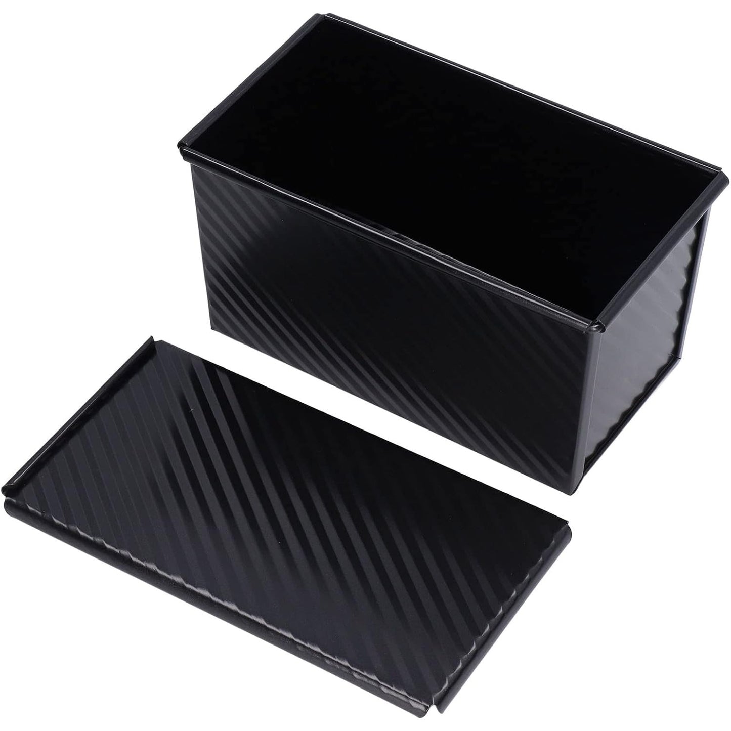 Tava pentru Paine, Klevo, din Otel Carbon, 450 g, cu Capac, Antiaderenta, 21 x 11 x 11.5 cm, Negru
