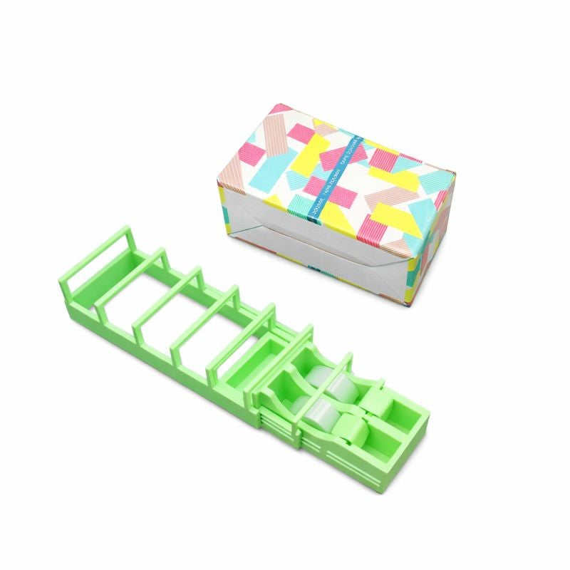 Dispenser de Banda Adeziva, Klevo, Suport pentru Banda Adeziva pentru Birou, Scoala, din Plastic, 15,5 x 7,7 x 7,4 cm, Verde