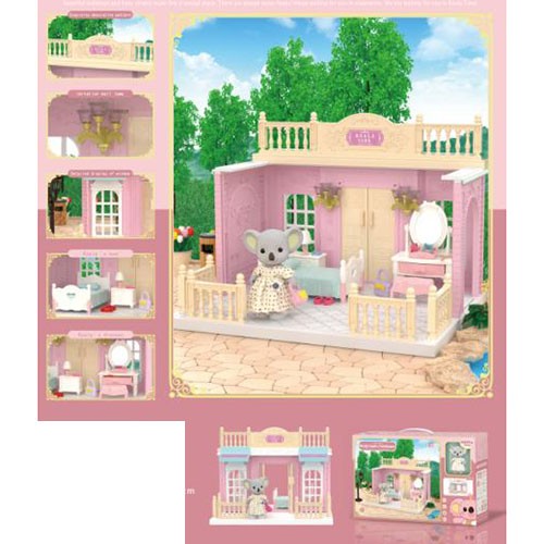 Set dormitor pentru papusi cu mobilier si figurina, Klevo