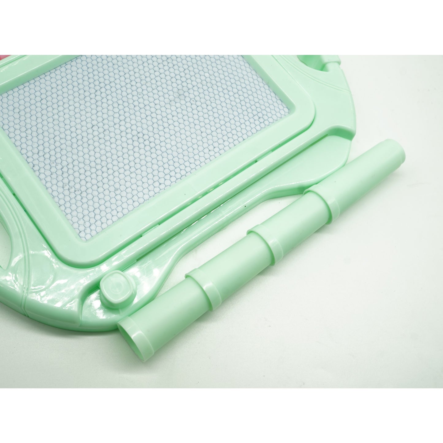 Tabla Magnetica pentru desen Klevo, Pix, forma dreptunghi, dimensiuni 23x17 cm, Dezvolta Creativitatea, cu picioare suport, Verde