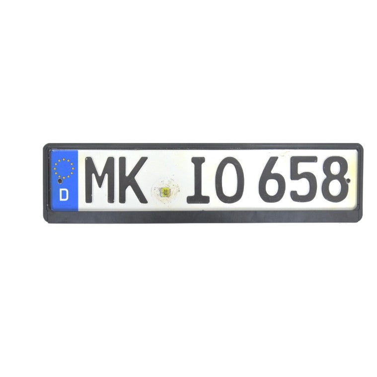 Suport Placute de Imatriculare, Klevo, Standard European XC-W341, din Plastic, Rama pentru Placute, 52.7 x 13 x 1.2 cm, Negru