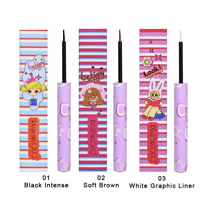 Tus Lichid pentru Ochi, Kevin&Coco, Eyeliner cu Pensula, 1.5 ml, Nuanta 3, Alb