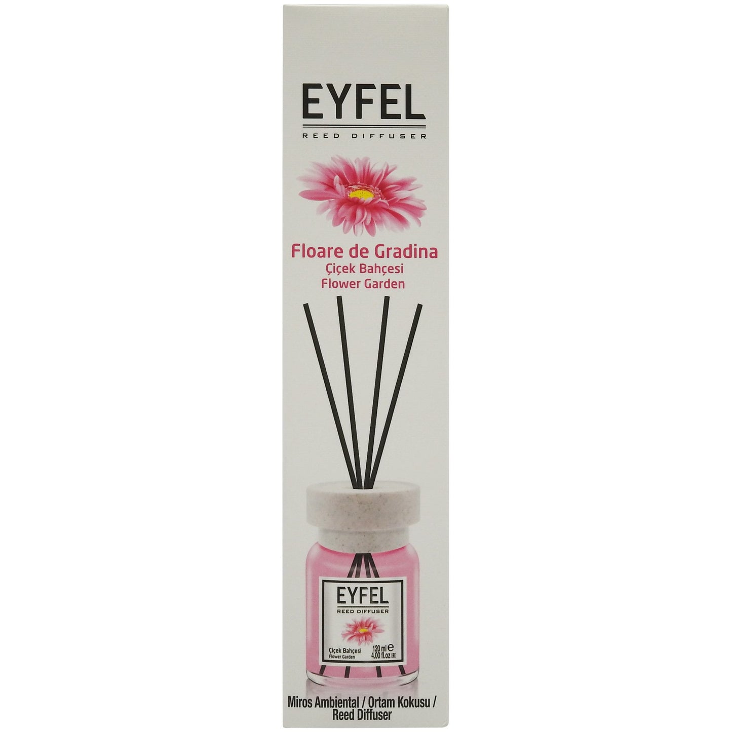 Odorizant Camera cu Betisoare, EYFEL, Flower Garden, 120 ml