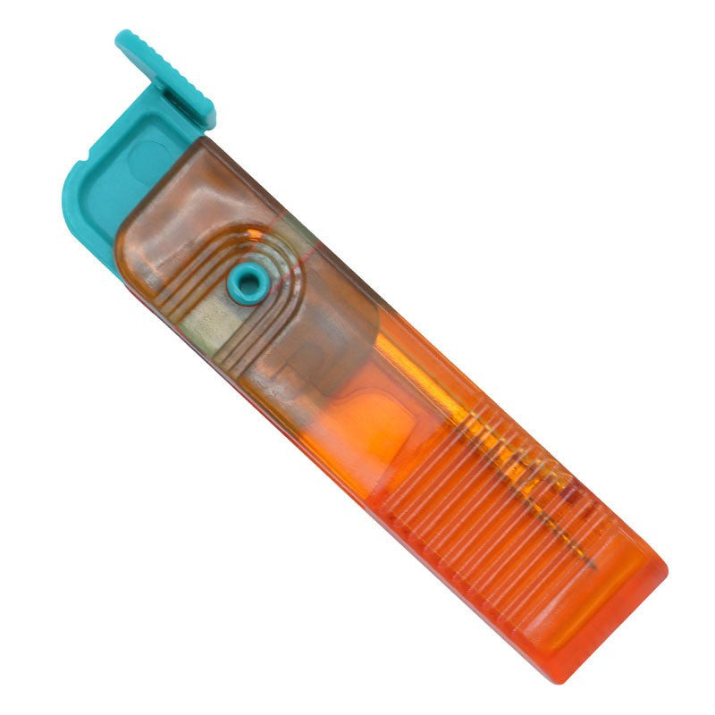 Dispozitiv pentru Descusut, Klevo, Taietor de Etichete, 1.7 x 7 cm, Pliabil, din Plastic, Albastru/Portocaliu