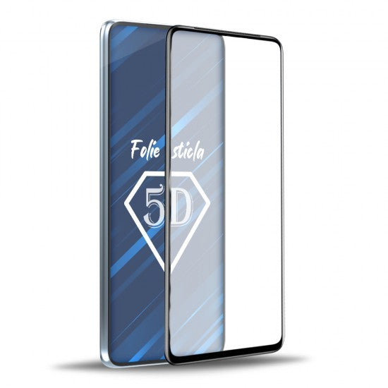 Folie de Protectie, Klevo, pentru iPhone 15 Plus, Tempered Glass 5D, Full Cover, Margini Negre, Transparent