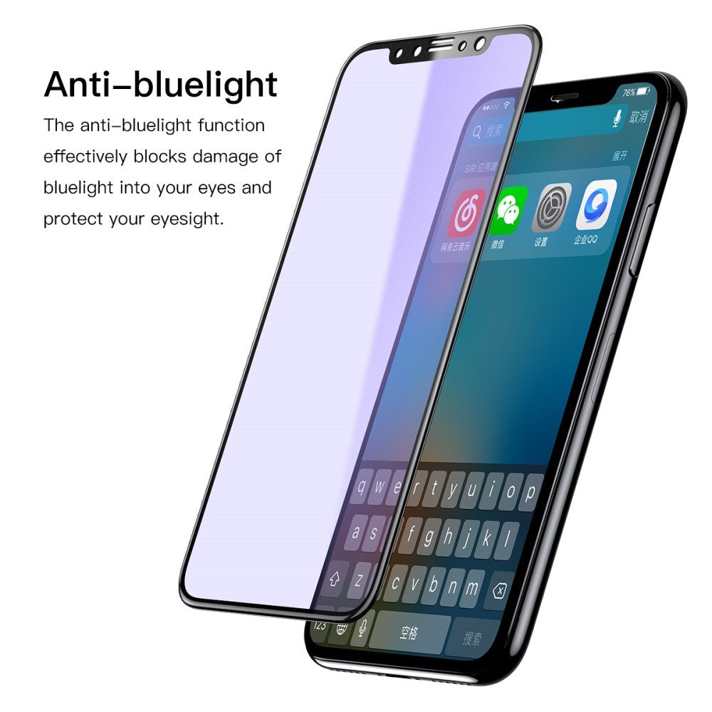 Folie protectie Klevo pentru iPhone 14 Pro Max, Sticla securizata, temperata, duritate 9H, Privacy 360 Anti-Blue Ray, Transparenta, Protectie Completa