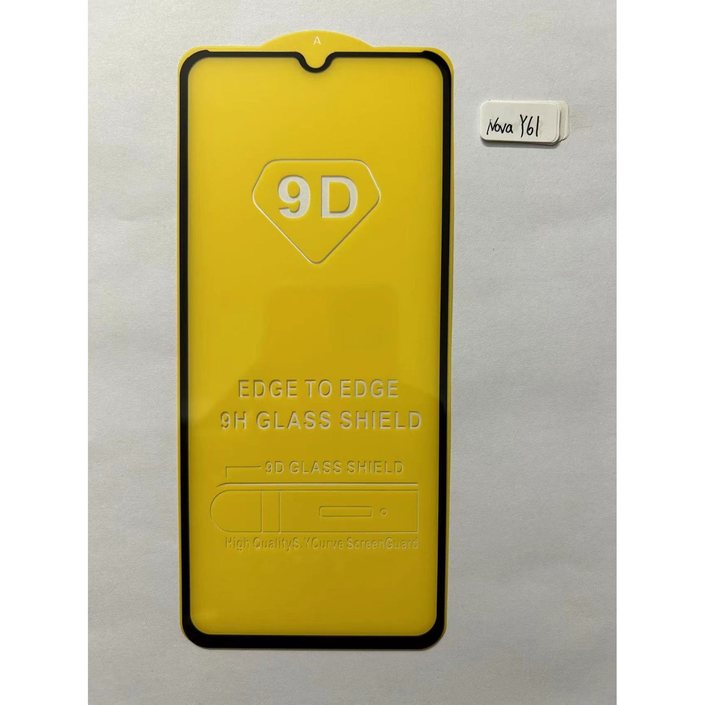 Folie Sticla Securizata Klevo compatibil cu Huawei Nova Y61 4G, Full Glue Negru