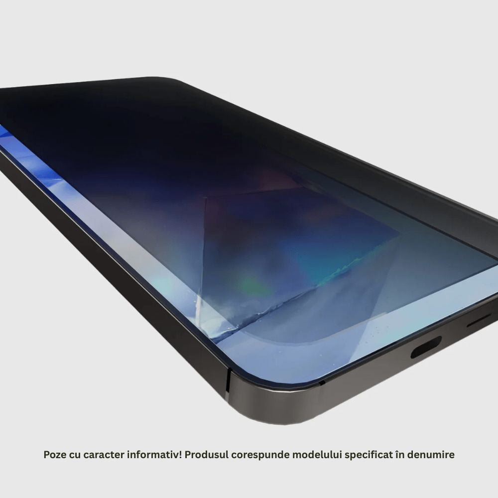 Folie Sticla Securizata, Klevo, Pentru Samsung Galaxy A55, Privacy Classic, 2.5D, Confidentialitate 35°, Negru Transparent