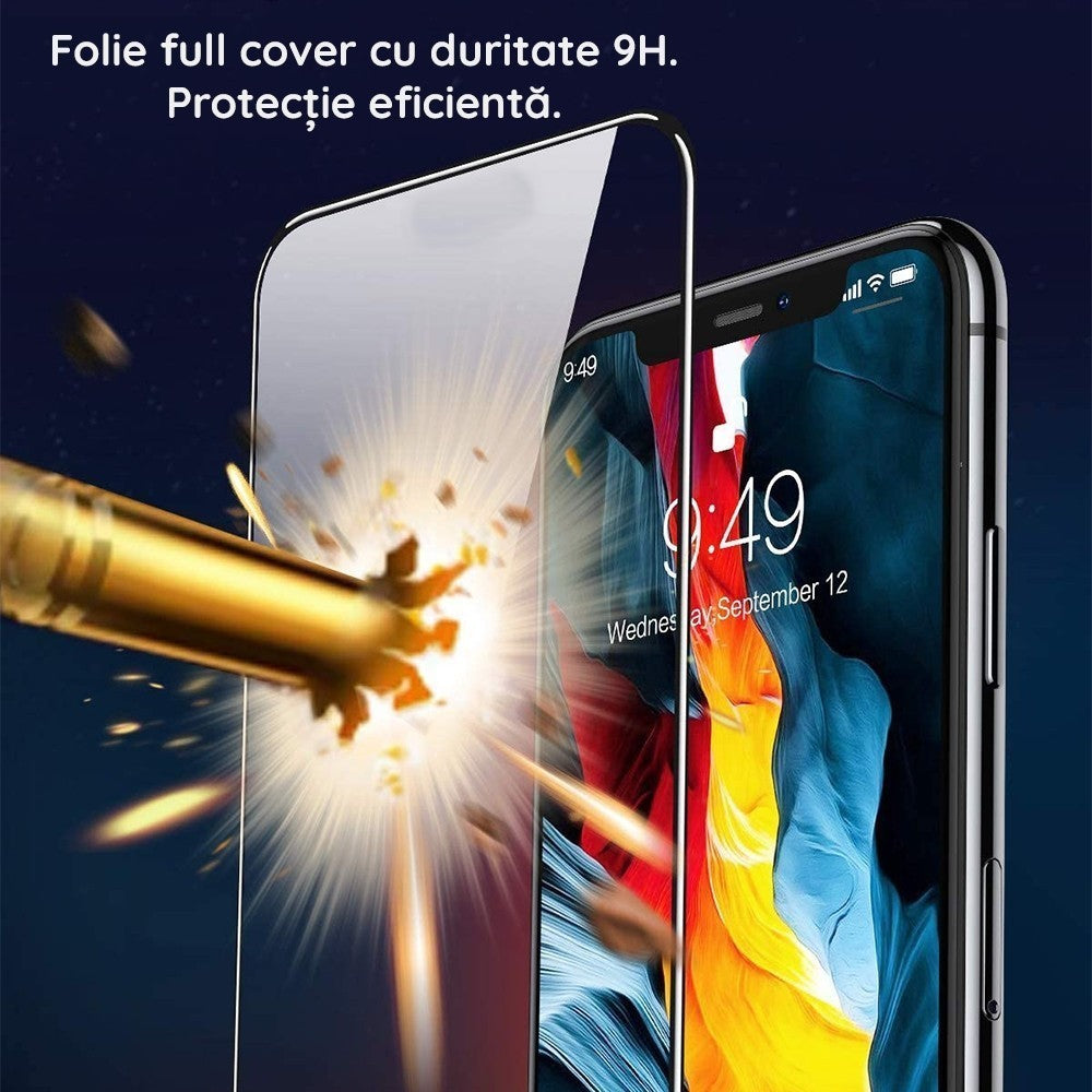 Folie Sticla Securizata pentru Xiaomi Redmi 13C, Klevo, Sticla de Protectie Compatibila cu Xiaomi Redmi 13C, 2.5D, HD, Transparenta