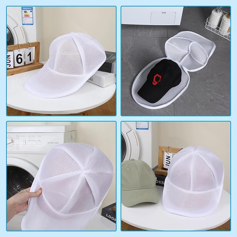 Husa de Spalare Sapca, Klevo, pentru Masina de Spalat, din Poliester, Circumferinta 53 cm, cu Fermoar, Alb