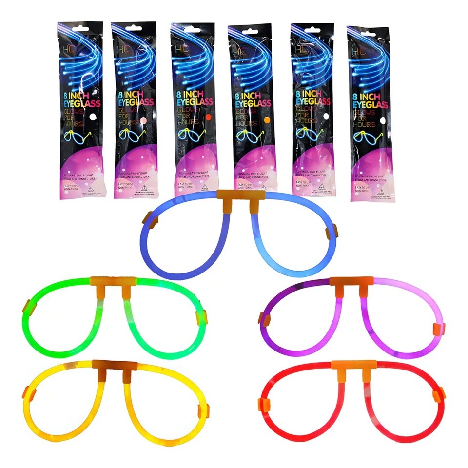 Ochelari Decorativi, Klevo, din Plastic, Fluorescenti, Accesoriu Petrecere, Roz