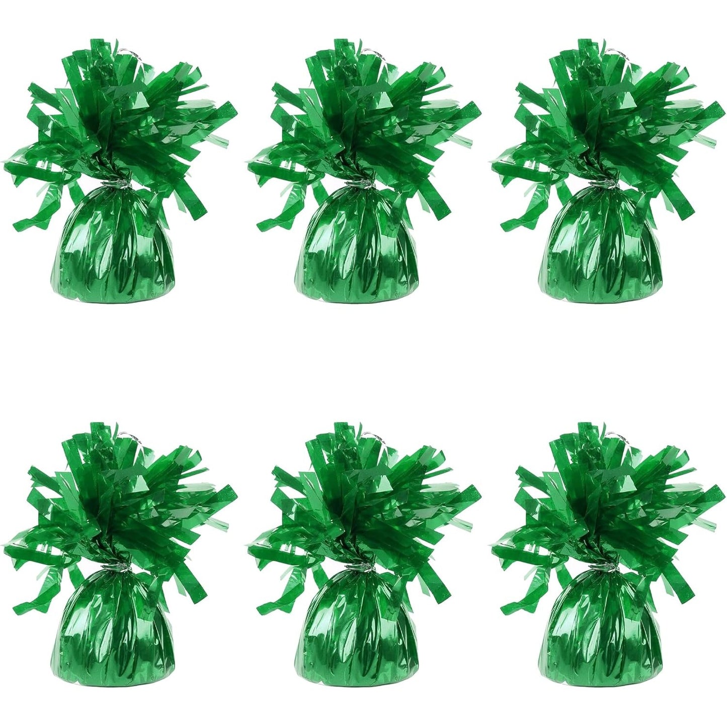 Greutate pentru Baloane cu Heliu, Klevo, din Folie cu Franjuri, 170g, 13 x 5 x 3 cm, Verde