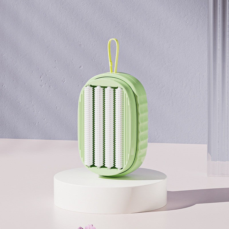 Perie de Spalat Haine, Klevo, cu Dispenser pentru Detergent, 4 Perii de Curatare, din ABS + PS, Verde