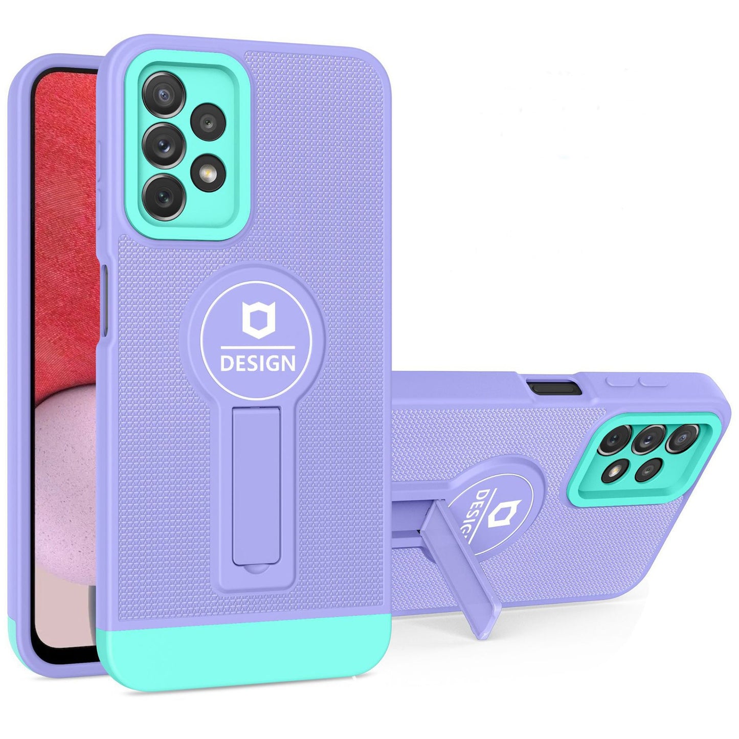 Husa Armor Design cu Stand pentru iPhone 12, Mov/Albastru, Suport Auto Magnetic, Wireless Charge, Protectie Antisoc, Klevo