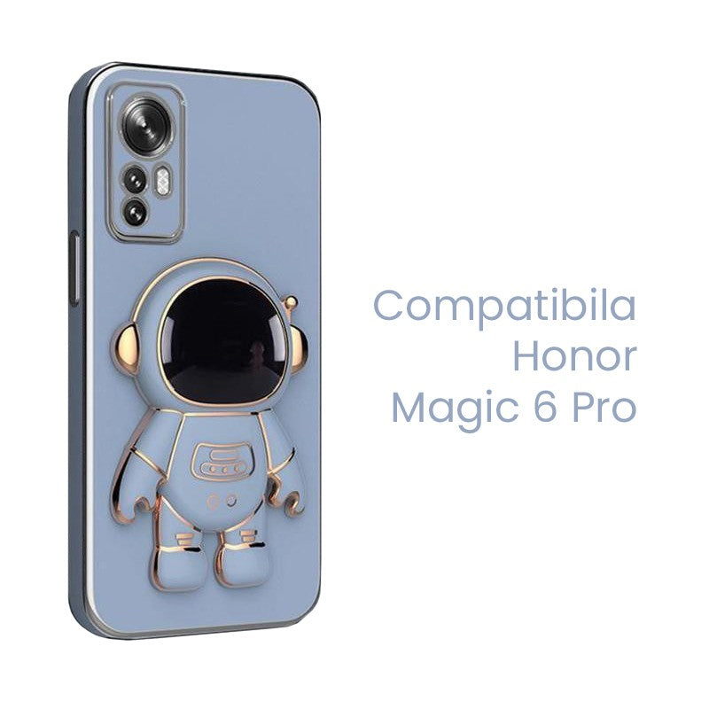 Husa de Protectie 2 in 1, Klevo, Husa de Protectie pentru Honor Magic 6 Pro, Model Astronaut cu Suport, din TPU, Albastru