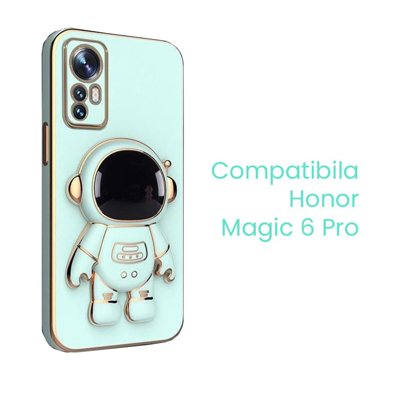 Husa de Protectie 2 in 1, Klevo, Husa de Protectie pentru Honor Magic 6 Pro, Model Astronaut cu Suport, din TPU, Verde