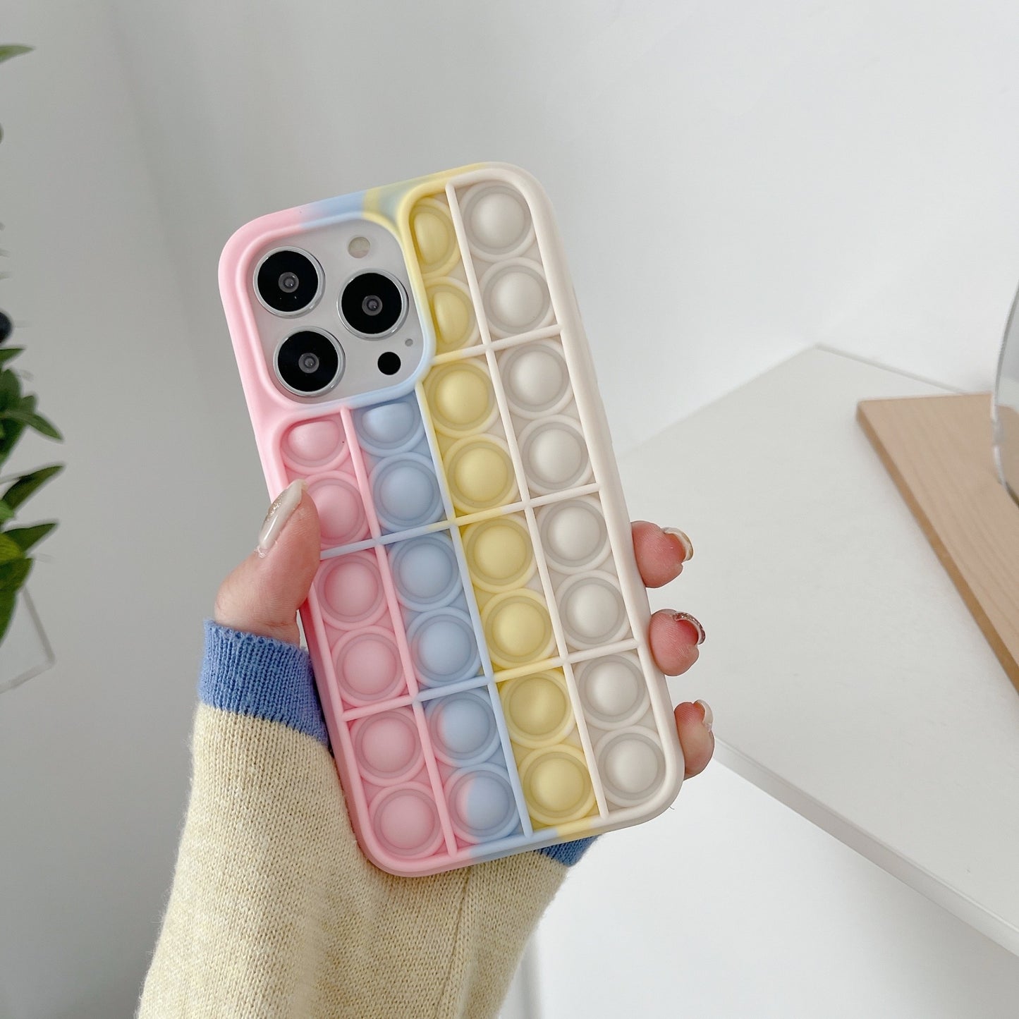 Husa de protectie Klevo Pop It compatibila cu Apple iPhone 13 Pro Max,Model 5,Multicolor