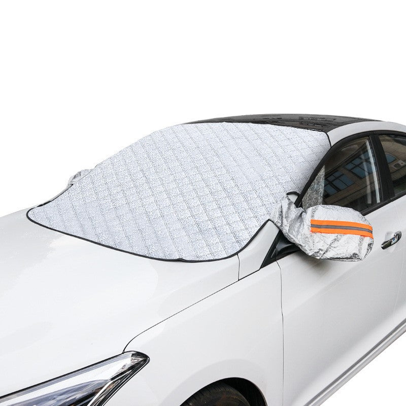 Husa de Protectie pentru Parbriz, Klevo, Protectie pentru Zapada Gridnina Soare, Scut Auto anti Zapada, 150 x 110 cm Argintiu