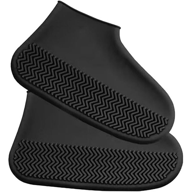 Husa Incaltaminte, Klevo, Impermeabila, Antiderapanta, din Latex, 13 x 13 x 2 cm, Marime M 34-40 cm, Negru