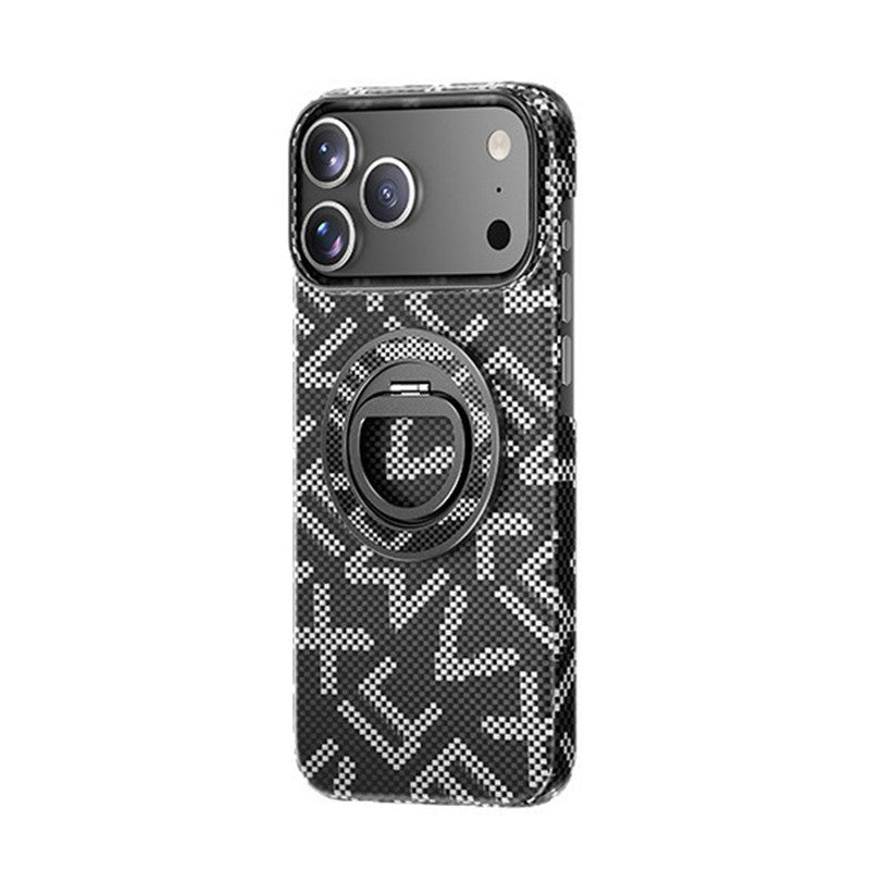 Husa pentru iPhone 17 Pro, Klevo, Carcasa de Protectie Rezistenta Ultra-subtire, Suport Magnetic, Aspect Texturat, Negru