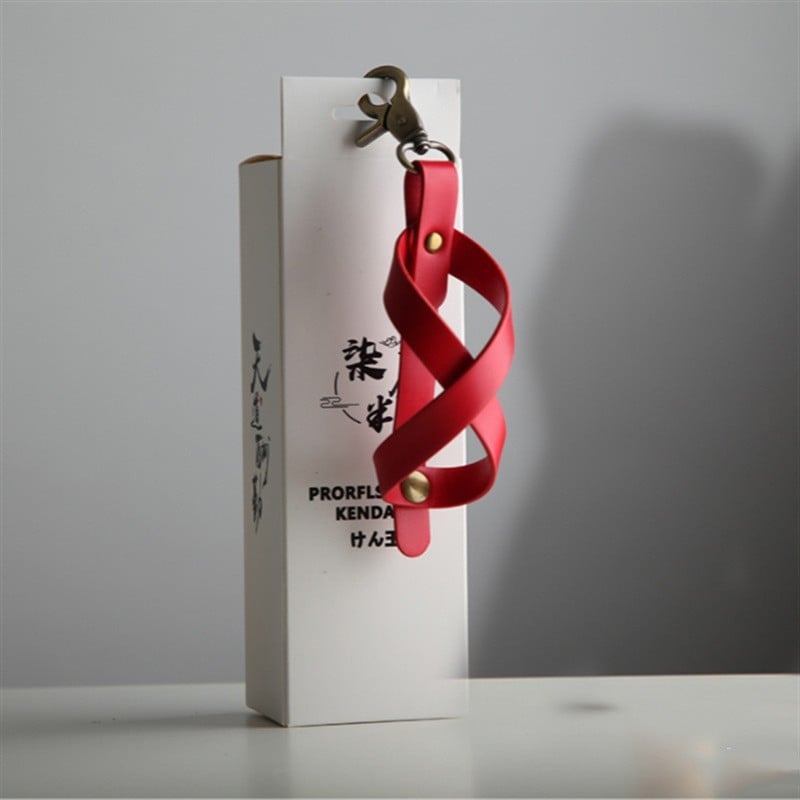 Husa pentru Kendama, Klevo, Husa de Depozitare pentru Kendama, din Piele Ecologica, Catarama cu Agatare pentru Transportare, Breloc 8, 12 x 6 cm, Rosu