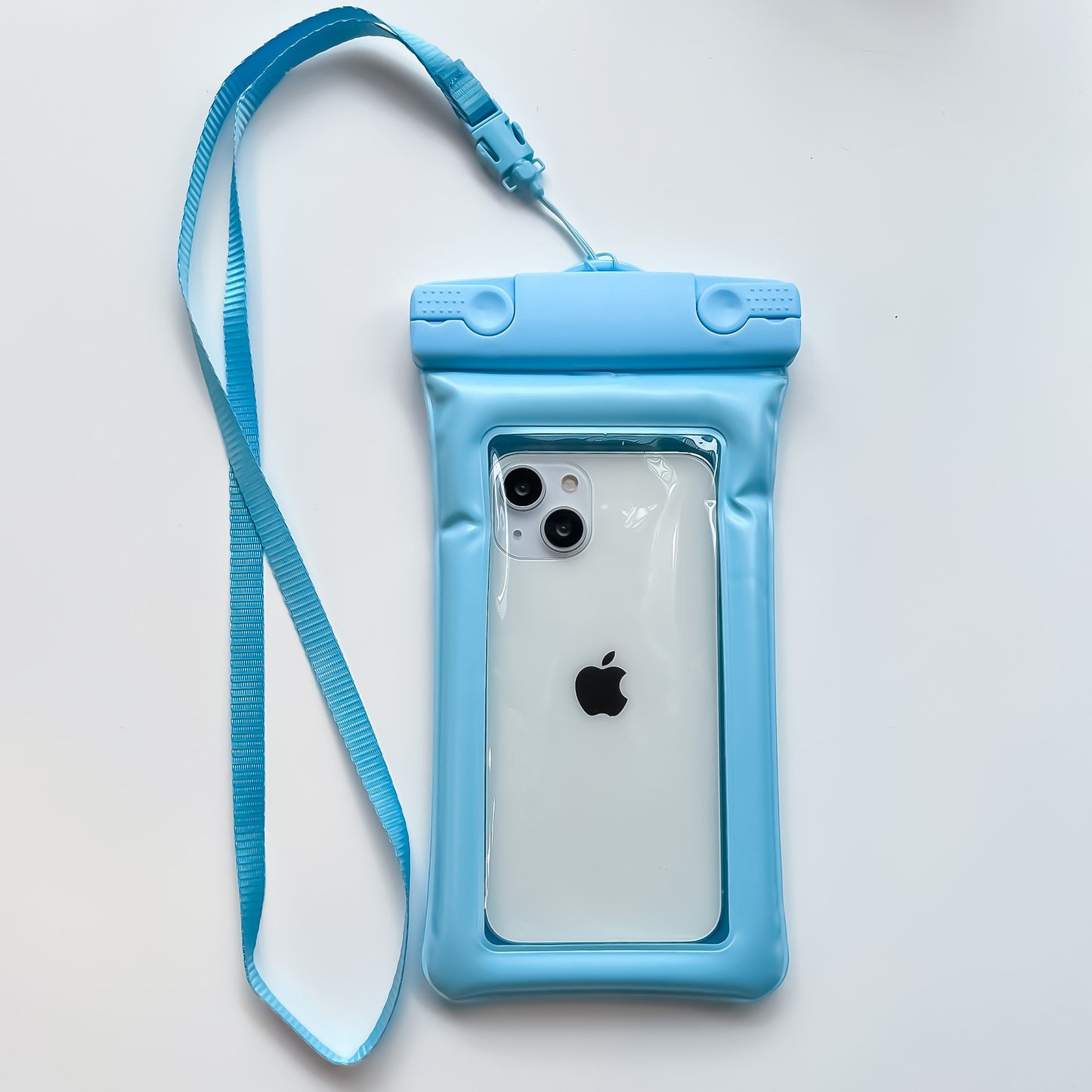 Husa subacvatica Matte Cushion Waterproof Klevo, Snowproof, Universala, cu Snur, pentru telefon sau documente, Bleu
